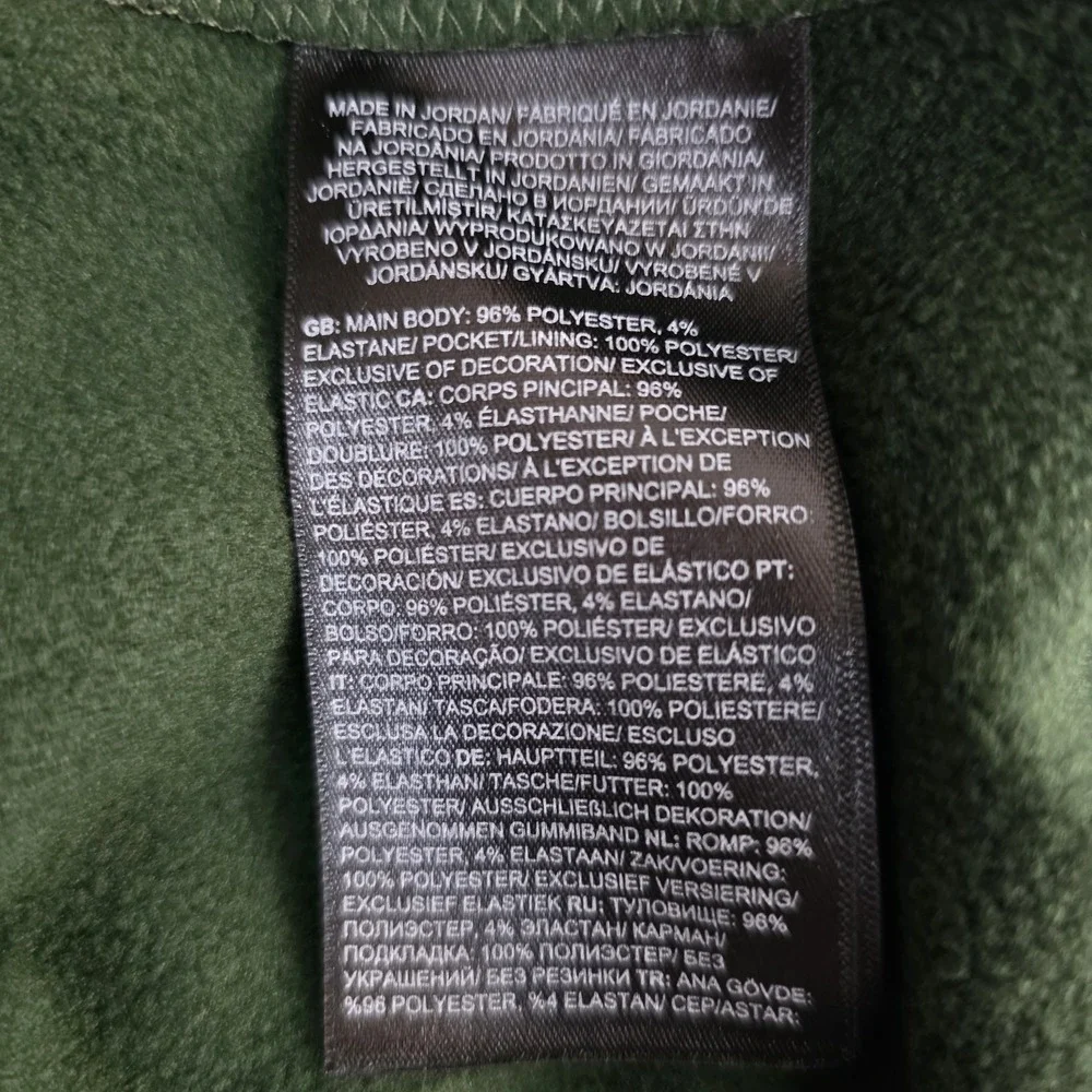 The North Face Canyonlands 1/2 Zip Fleece Pullover Men's L L Forest Green Jacket